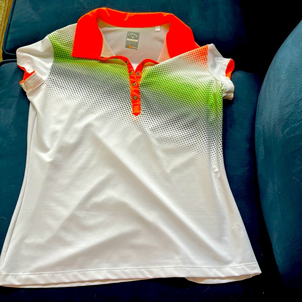 Callaway Printed Polo Shirt Small